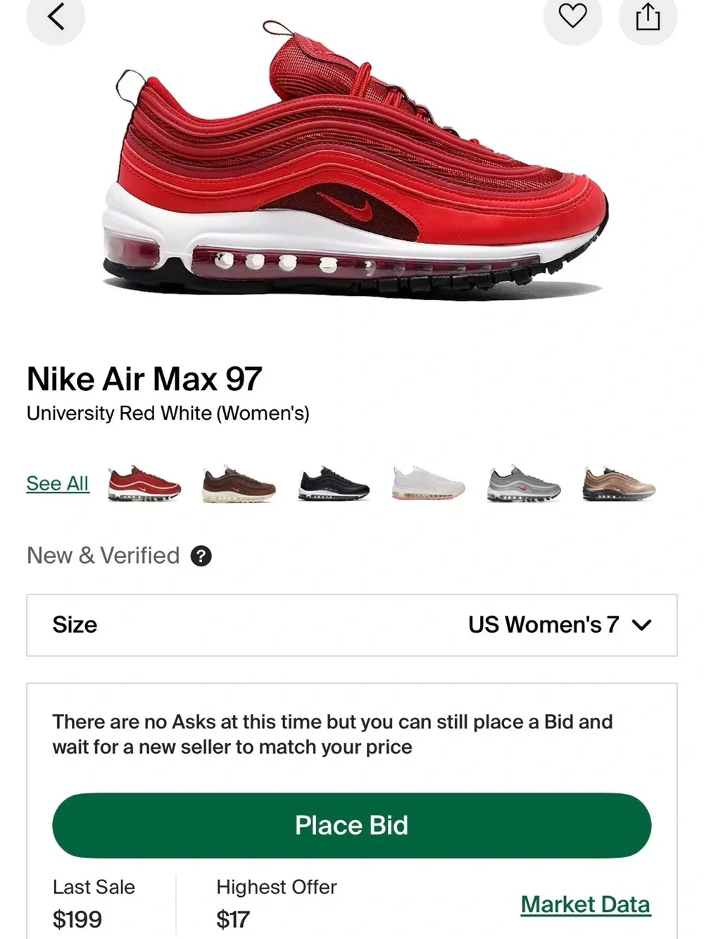 Nike Air Max 97 in Red and White